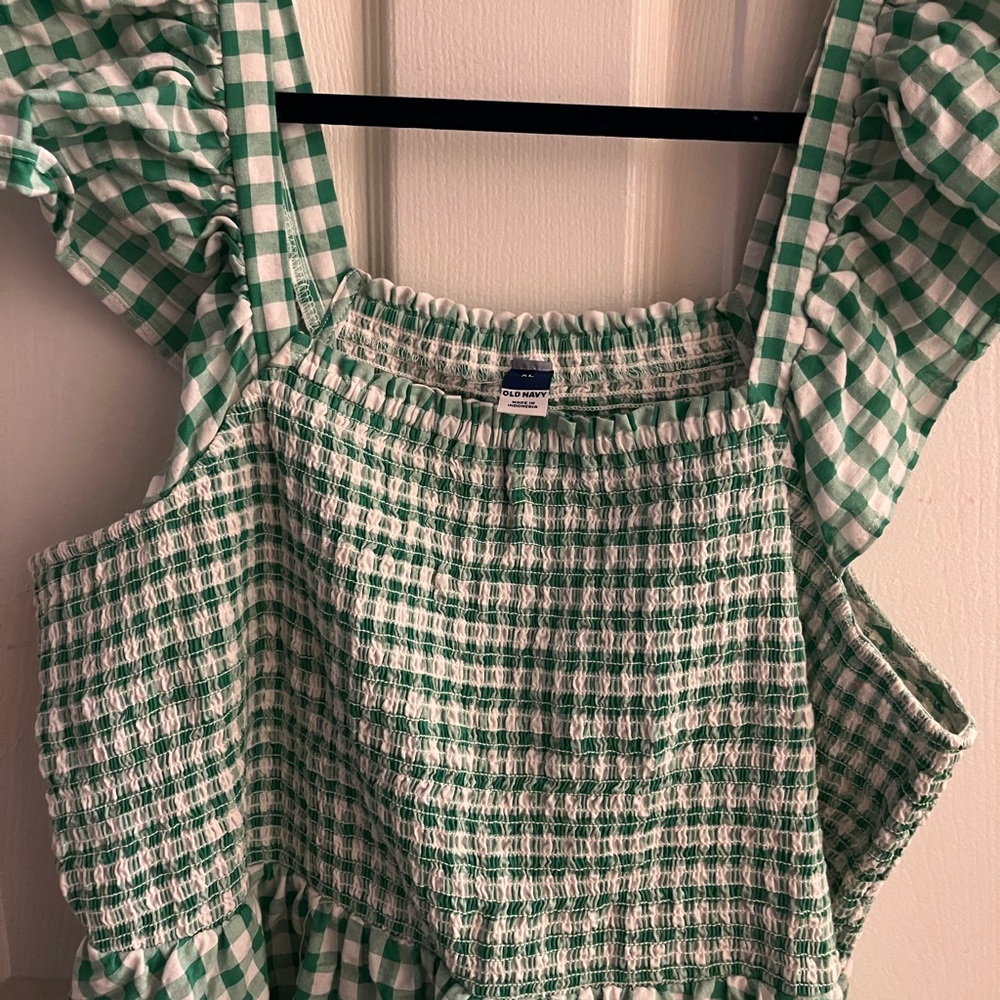 Old Navy Cotton Dress , Size XL, Blue and White Checker Dress - Picture 8 of 8